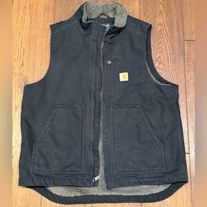 Carhartt Men's Dark Vest with Sherpa Lining, Size Medium